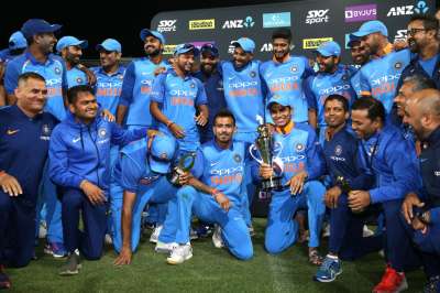 India overcame a disastrous start to earn a hard-fought 35-run win over New Zealand in the fifth ODI Sunday to finish the series with a 4-1 scoreline in their favour.