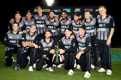 New Zealand denied India a perfect finish to their highly successful tour Down Under by clinching the T20 series 2-1 with a narrow four-run win in the series-deciding third match.