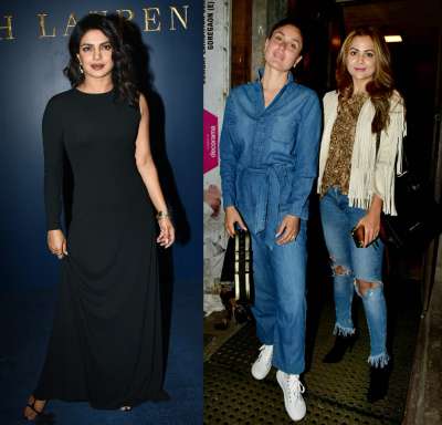 From Desi girl Priyanka Chopra being snapped at an event to BFF's Kareena Kapoor Khan and Amrita Arora enjoying an outing, have a look at all the latest and trending Bollywood celeb pictures.