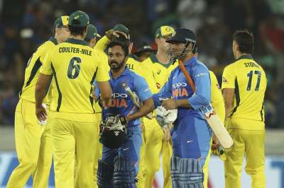 Mahendra Singh Dhoni took a chase deep for the umpteenth time but it needed Kedar Jadhav's street-smartness to get India back on winning track as they beat Australia by six wickets in the first ODI here Saturday.