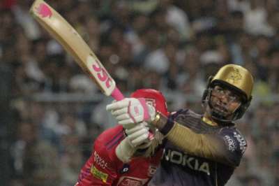 KKR were off to a blistering start, thanks to Sunil Narine (24, 9b, 4x1, 6x3) who welcomed Chakravarthy by hitting him for 24 runs in the second over.