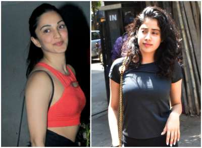 Whose Gym Look is inspirational? Is it Janhvi Kapoor's an all-black outfit or Kiara Advani's tangerine cutout top? Check out in the latest PICS!