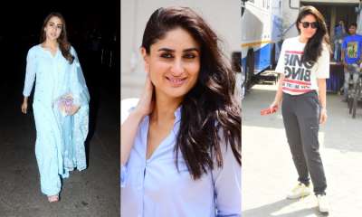 Kareena Kapoor Khan and Sara Ali Khan were spotted in Mumbai today and they were all smiles for paparazzi.