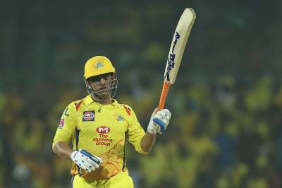 MS Dhoni smashed four boundaries and sixes each in his 46-ball knock of 75 not out