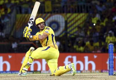 Shane Watson smashed a belligerent 96 as Chennai Super Kings zoomed back to the top of the table with a commanding six-wicket victory over Sunrisers Hyderabad.
