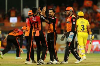 Sunrisers beat Super Kings by 6 wickets at&amp;nbsp;at the Rajiv Gandhi International Stadium in Hyderabad