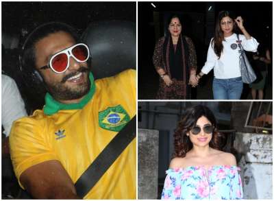 From Ranveer Singh's quirky look to Shilpa Shetty and Shamita Shetty in the best of their outfits -Check these latest Bollywood photos.