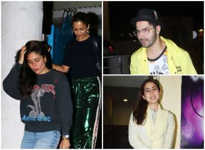 Latest Bollywood Photos April 22: While Kareena Kapoor Khan and Amrita Arora fling BFF goals, Varun Dhawan flies to Thailand for his Birthday Bash. Also in the gallery, have a look at Sara Ali Khan's latest pictures!