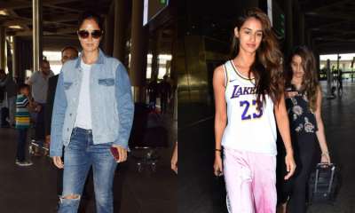 Two Bollywood beauties- Katrina Kaif and Disha Patani were spotted at Mumbai airport on Sunday. Have a look at their pictures