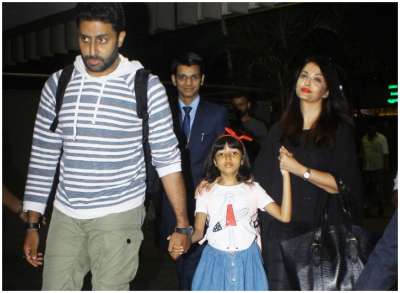 And the Bachchans are back from their dreamy Maldives vacation. Aishwarya Rai Bachchan was clicked with husband Abhishek Bachchan and daughter Aaradhya Bachchan at the Mumbai airport on Sunday.