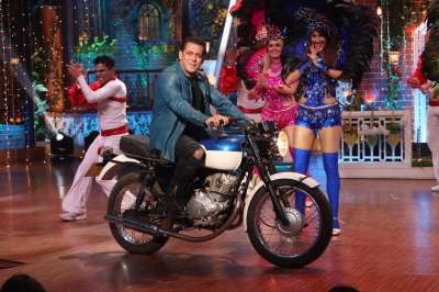 Salman Khan arrived at The Kapil Sharma Show in style to promote his upcoming film Bharat alongside leading lady Katrina Kaif.