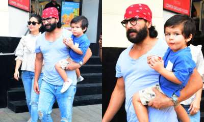 Saif Ali Khan, Kareena Kapoor and Taimur made for a picture-perfect family as they stepped out together.