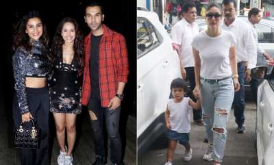 In today's Latest Bollywood Pictures: Kareena Kapoor Khan spends time with son Taimur Ali Khan, Rajkummar Rao and Patralekhaa attend Nushrat Bharucha's birthday party.&amp;nbsp;