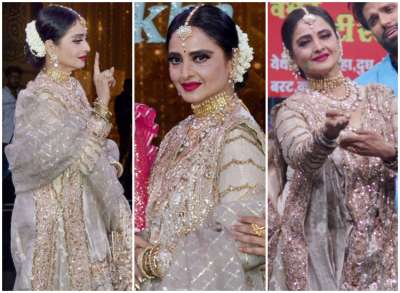 Rekha stole the show with her elegance.&amp;nbsp;