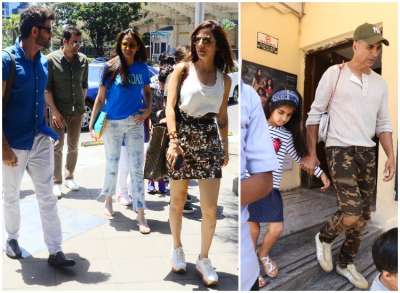 Bollywood actors Hrithik Roshan and Akshay Kumar chose to spend their Sunday with loved ones.