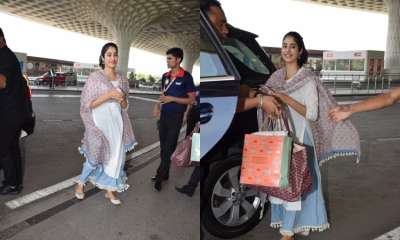 Janhvi Kapoor was recently spotted at Mumbai airport in Indian attire and we have to say, she looked gorgeous.