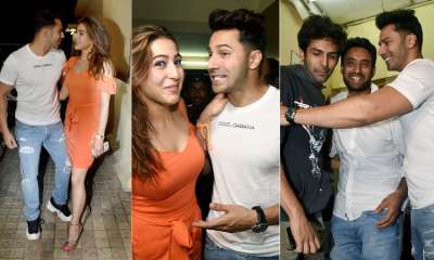 Several celebrities arrived at Student of the Year 2 screening but the ones who grabbed our eyeballs were Sara Ali Khan and Varun Dhawan.&amp;nbsp;
