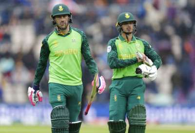 South Africa have picked up their first point of the Cricket World Cup after a washout against West Indies at Hampshire's Rose Bowl.