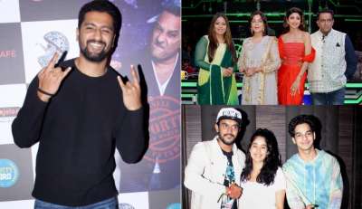 Latest Bollywood Photos June 4: Zeenat Aman graced Super Dancer Chapter 3, Vicky Kaushal, Janhvi Kapoor, Ishaan Khatter at Russell Peters comedy show