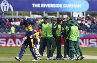 Former champions Sri Lanka are all but out of the ongoing World Cup after suffering a nine-wicket drubbing against a clinical South Africa on Friday. Sent in to bat, Sri Lanka produced a dismal batting show to manage a modest 203, a target which the Proteas overhauled with 76 balls in hand.