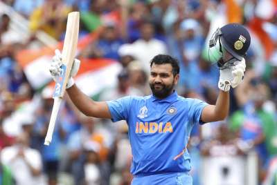 Rohit Sharma scored his fourth century of the 2019 World Cup, slamming 104 runs. KL Rahul also put 77 on the scoreboard.