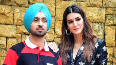 Diljit Dosanjh and Kriti Sanon looked like a dream as they promote their upcoming Bollywood film Arjun Patiala