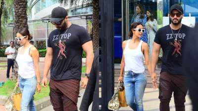 Malaika Arora and Arjun Kapoor spotted together while exiting a popular restaurant in Mumbai post-lunch.