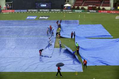 The first match of the three-match ODI series was abandoned due to excessive rain and wet outfield in Guyana