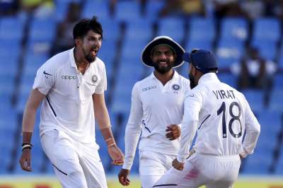 Ishant Sharma took a five-wicket haul as India lead by 108 runs at the end of Day 2 of the first Test.