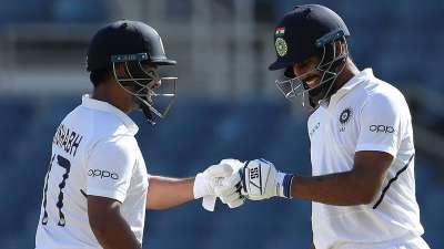 Hanuma Vihari remained not out on 42 while Rishabh Pant was batting on 27 at stumps