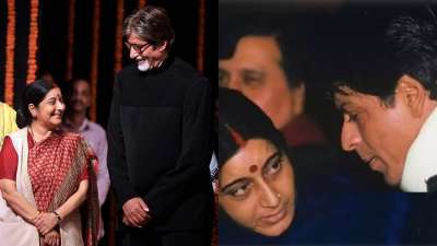 Sushma Swaraj's photos with Bollywood stars Shah Rukh Khan, Amitabh Bachchan, Sridevi and others