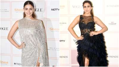 Alia Bhatt, Sara Ali Khan dazzle on red carpet of awards night (PICS)