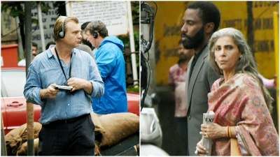 PICS: Dimple Kapadia, Christopher Nolan and Robert Pattinson spotted shooting in Mumbai