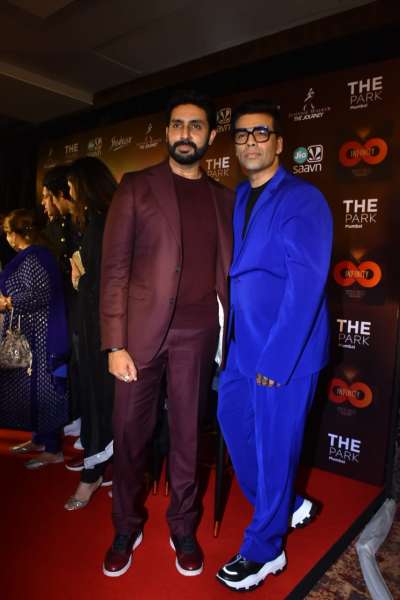 Karan Johar and Abhishek Bachchan looked handsome as they attended a music album launch in Mumbai