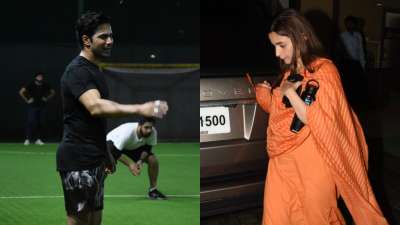 Varun Dhawan, Vicky Kaushal play cricket, Alia Bhatt spotted in ethnic outfit