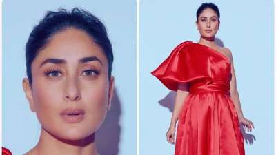 Red is totally Kareena's color and she proves it yet again in this hot off-shoulder number.