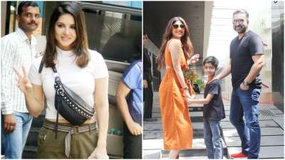 Photos Shilpa Shetty in orange dress Raj Kundra Sonam Kapoor Sunny Leone Bollywood photos, From Shilpa Shetty's stunning look during her family lunch to Sunny Leone's super chic avatar, see the latest pictures of your favourite Bollywood celebrities