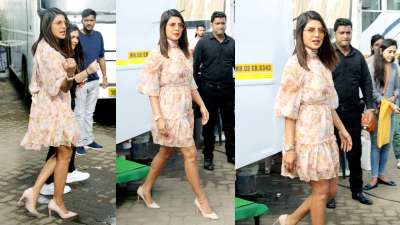 Priyanka Chopra is currently in Mumbai for the promotions of her upcoming film The Sky Is Pink. During one of the promotional events, the actress was papped in her many moods. Have a look.