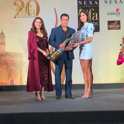 Bollywood actors Salman Khan, Katrina Kaif and Madhuri Dixit were present at the press conference of IIFA 2019