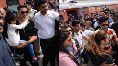 Housefull 4 Express has arrived in Delhi amidst much fanfare. Check out pictures from Delhi railway station.