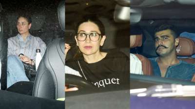 Kareena Kapoor, Karishma Kapoor and other Bollywood celebs were spotted at Karan Johar's residence