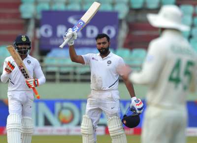 Rohit Sharma smashed another hundred and a plethora of records as India set 395-run target for South Africa in first Test.