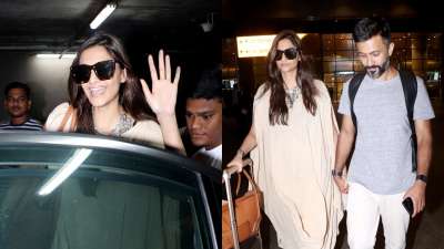 Sonam Kapoor is back to the bay from her Maldives vacay with hubby Anand Ahuja, sister Rhea Kapoor and her boyfriend Karan Boolani.