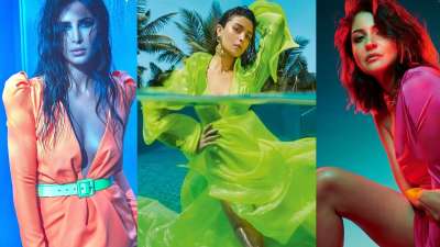 Alia, Katrina &amp;amp; Anushka stun in neon outfits in a photo shoot, see pics