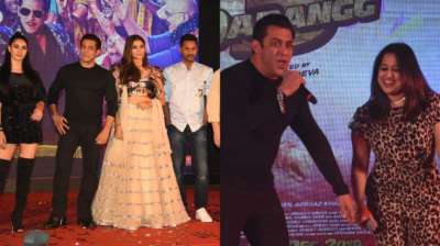 Salman Khan, Saiee Manjrekar, Wareena Hussain and others sizzle at Munna Badnaam Hua song launch (Photos Courtest: Yogen Shah)