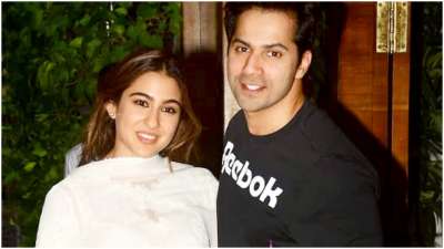 Coolie No 1 stars Sara Ali Khan and Varun Dhawan were spotted in Mumbai today.