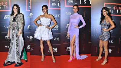 Katrina Kaif, Shilpa Shetty sparkle in sequins, Jhanvi Kapoor turns heads in a feather dress at the red carpet
