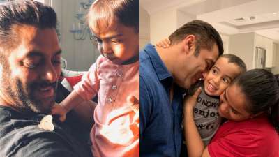 Bollywood superstars Salman Khan's cute little moments with nephew Ahil and his family are worth a look