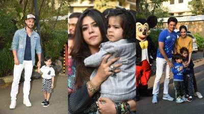 Ekta Kapoor hosted a grand birthday bash for her son Ravi Kapoor who turned one year old today. Many celebrities from Bollywood and TV serial industry attended it with their kids