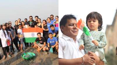 India is celebrating its 71st Republic Day today. On this special occasion actress Dia Mirza, Tanisha Mukerji, Maniesh Paul, and other Bollywood celebrities took part in a cleanliness drive at a beach in Mahim Mumbai. Pictures of Taimur holding the national flag have been going viral on the internet